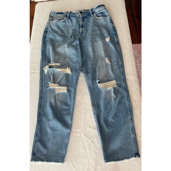 Hollister Denim - Distressed Hollister Curvy High Rise Mom Jeans - 9R